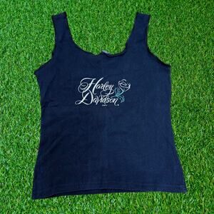 Floral Harley Davidson Tank